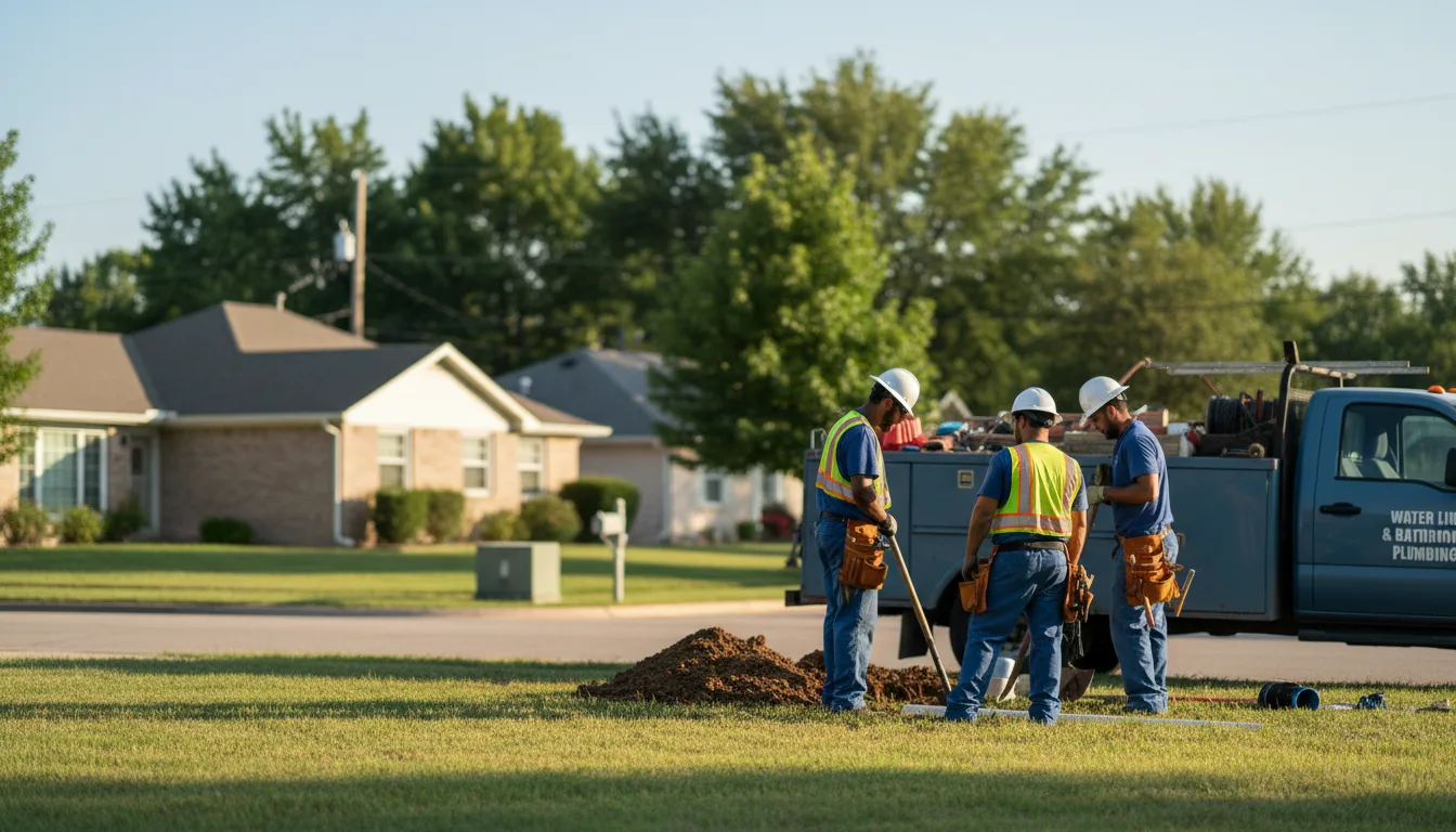 Residential water line and bathroom plumbing service in Bradford, AR